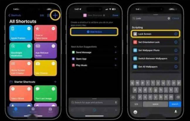 乌苏苹果14锁屏维修店分享iPhone14升级iOS16.4后如何创建锁屏快捷方式 
